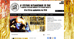 Desktop Screenshot of cinemigrante.org